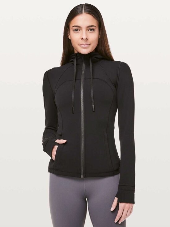 lululemon athletica Jackets & Blazers - Lululemon Hooded Zip Up Define Lightweight Thumbholes Jacket Nulu Black, size 8